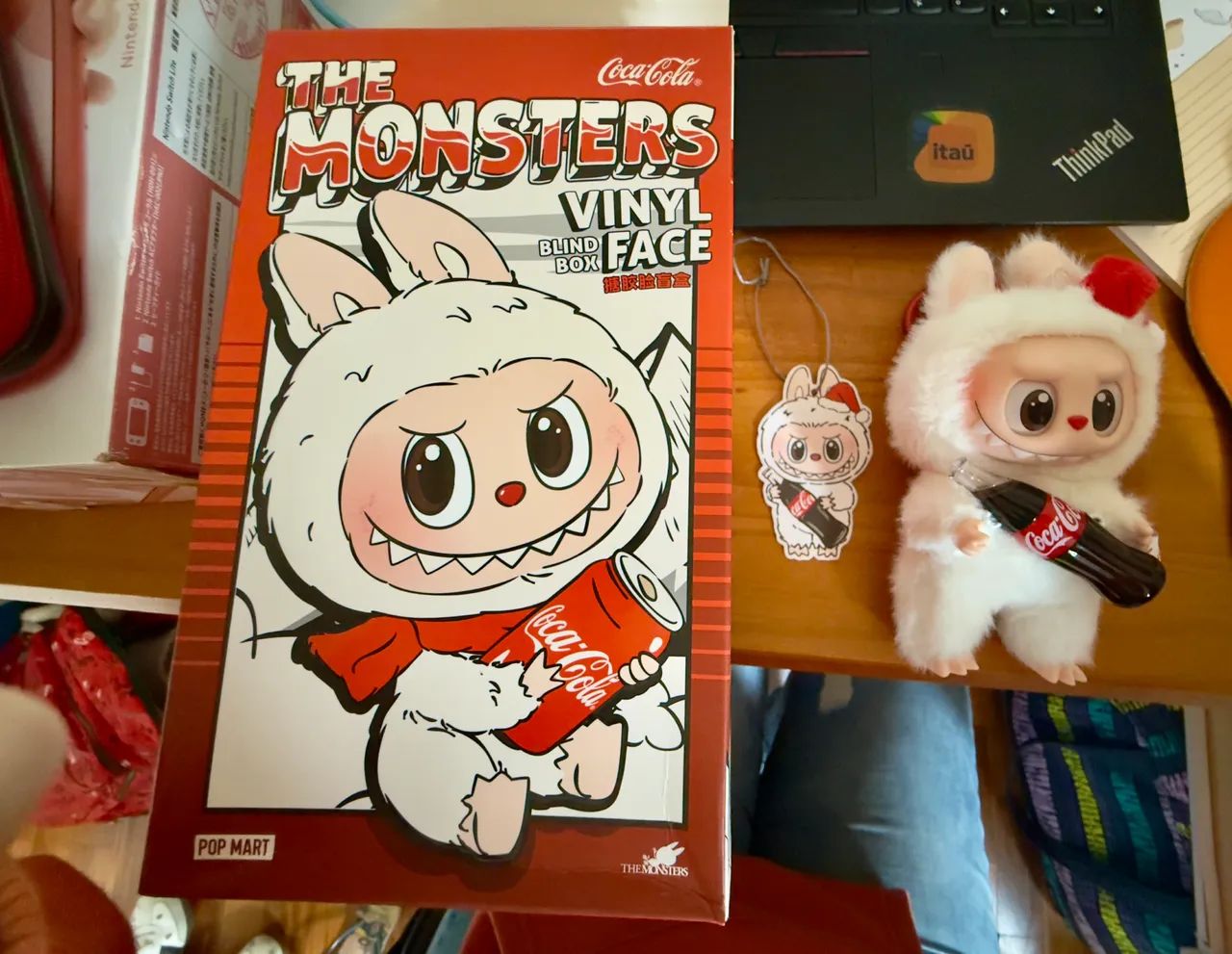 Labubu original Pop Mart Coca cola Surprise Shake - Brinquedos e