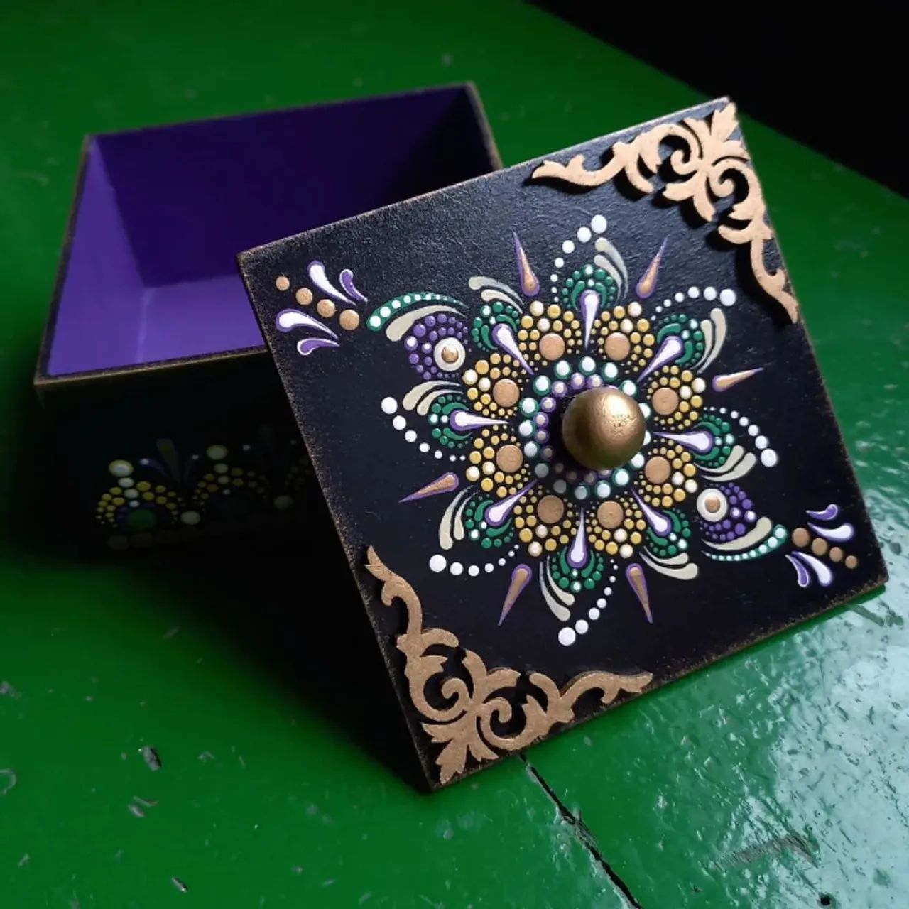 Caixinha MDF decorada mandala