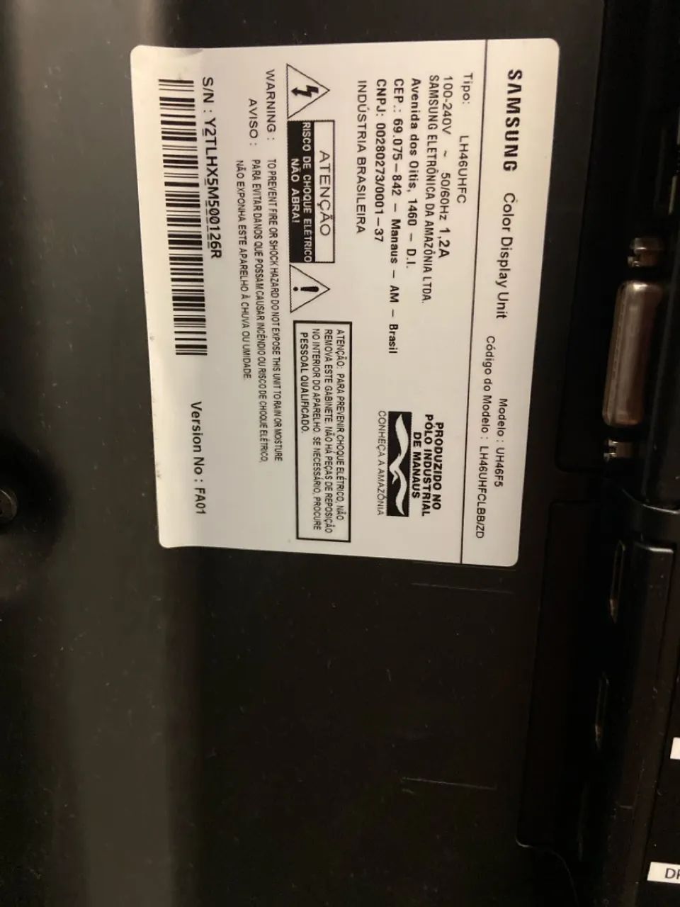 Monitor Samsung modelo UH46F5 - Foto 3