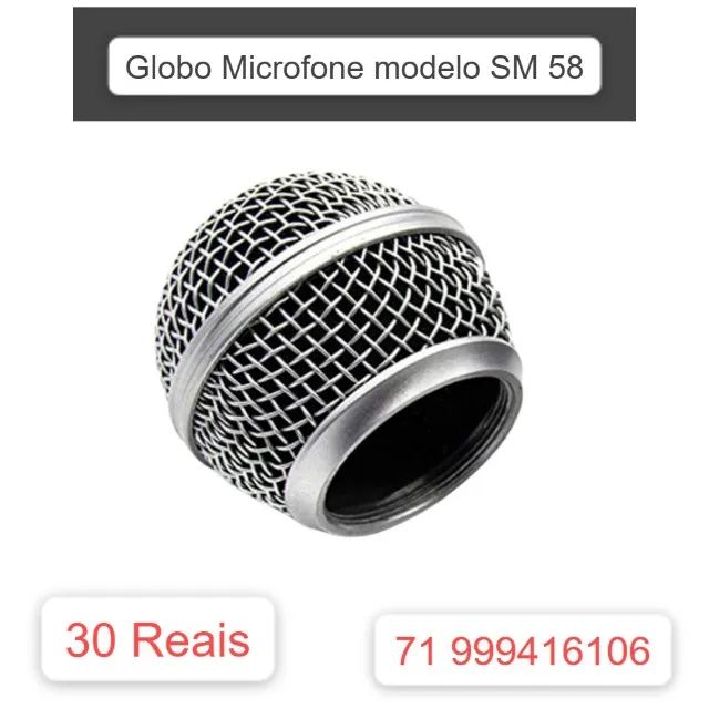 Globo cabeça de reposição Microfone Modelo  sm 58 - Foto 2