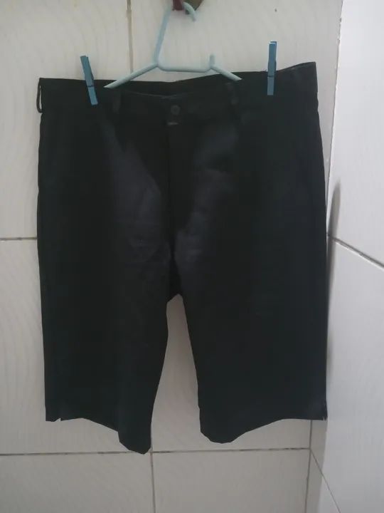 Bermuda Alfaiataria Preta Masculino N:44 - Foto 3