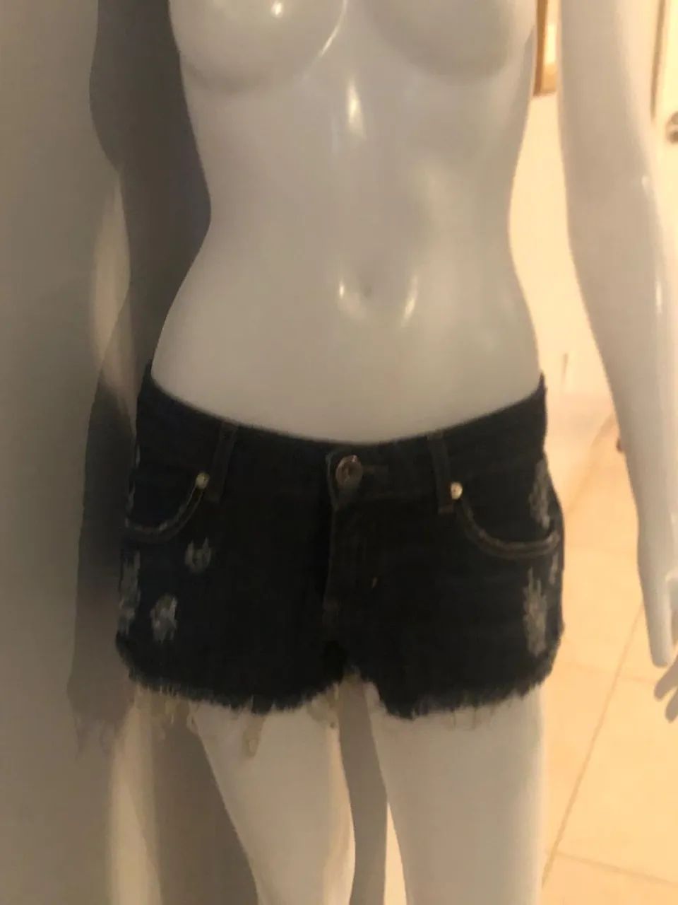 Shorts em couro e shorts jeans - Foto 3