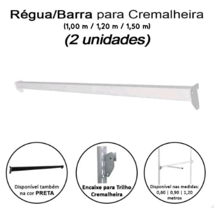 Suporte Régua para Arara Expositor de Loja