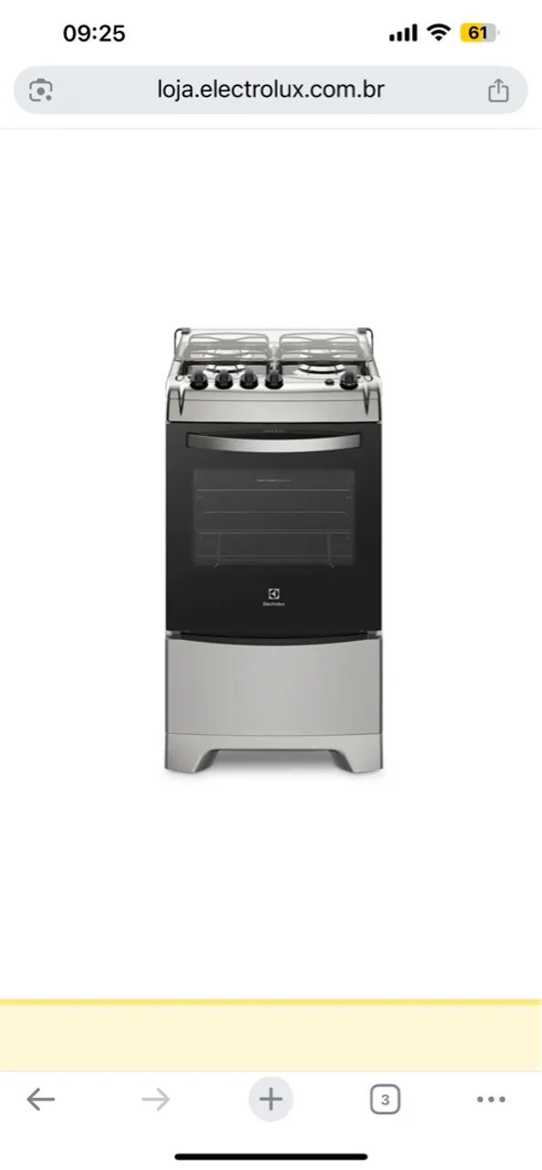 Fogão Electrolux 4 Bocas com Forno - Nova!