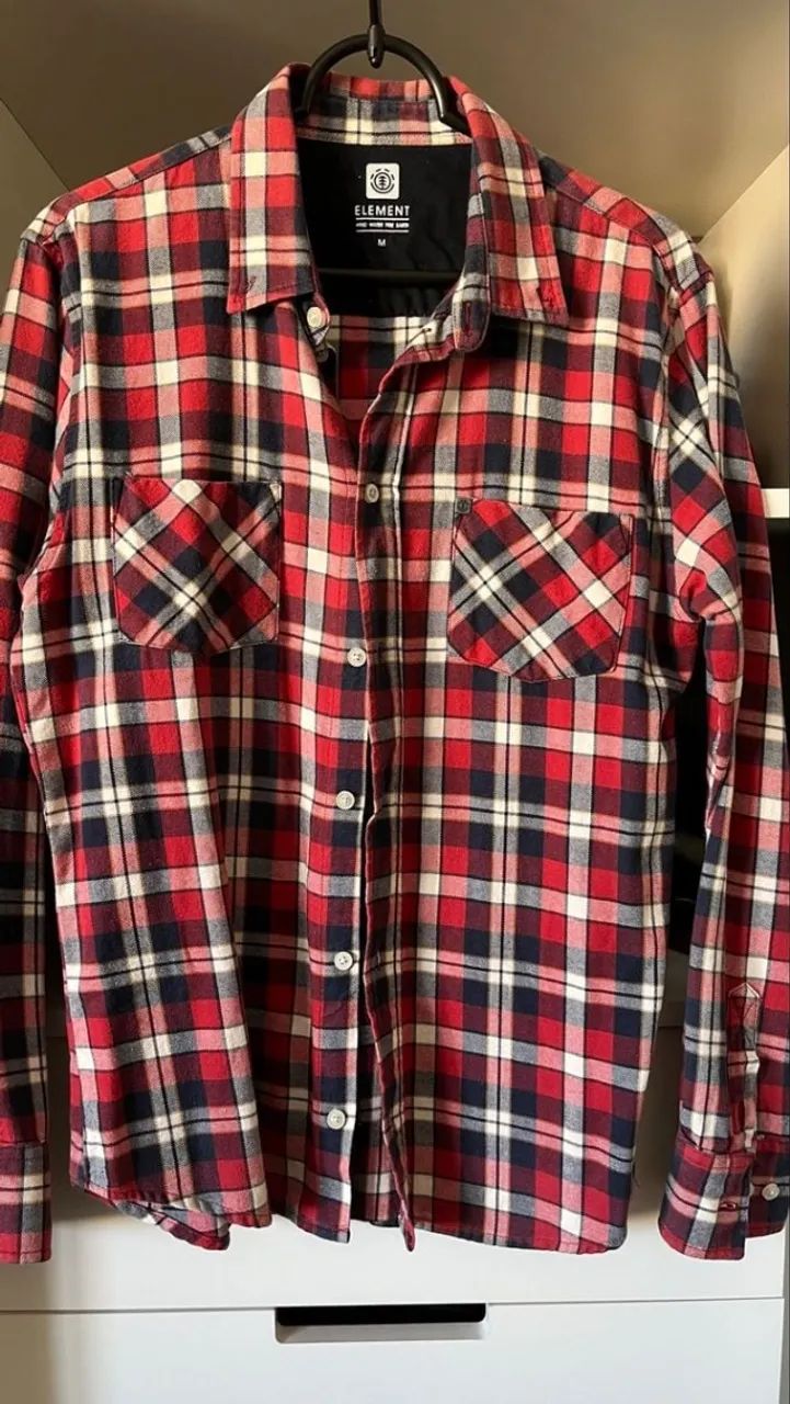Camisa Element manga longa flanelada xadrez