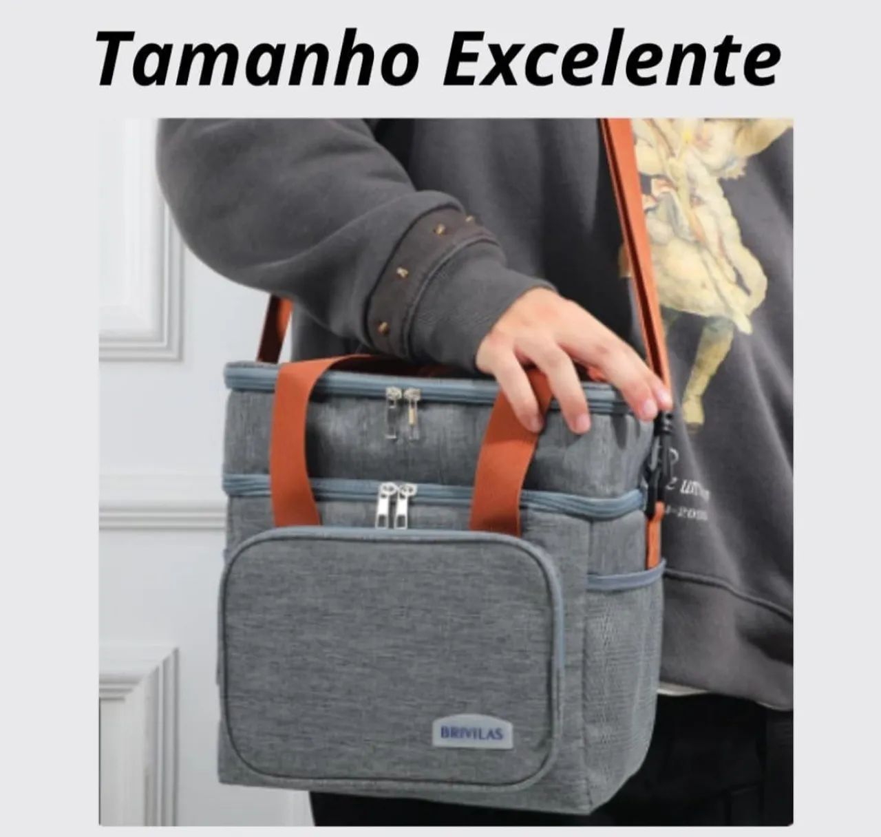Bolsa Térmica Dupla para Lanches e Bebidas - Foto 3