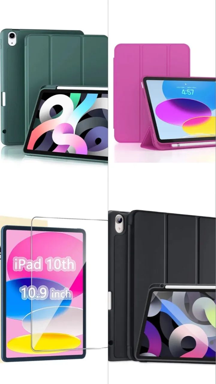 Capa ipad 9/10/11 air 4/5/6 10.2, 10.9 11 pol