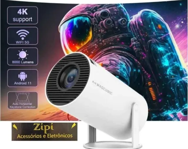 Projetor Magcubic Hy300 Wifi Hd 4k Android 11.0 Smart Portátil Cor Branco (Original lacrad