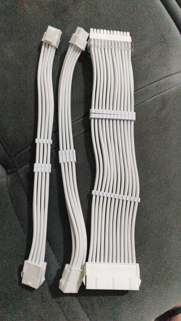 Cabos Sleeved para PC - Branco