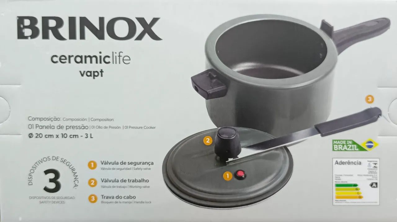 PANELA DE  PRESSÃO 3 L CERAMIC LIFE VAPT VAN REF<br>