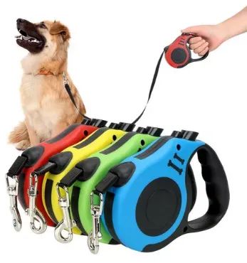 Guia Pet Retrátil com 3m para Cães / Cachorros  e Gatos com até 8kg Caminhada Lazer  z656 