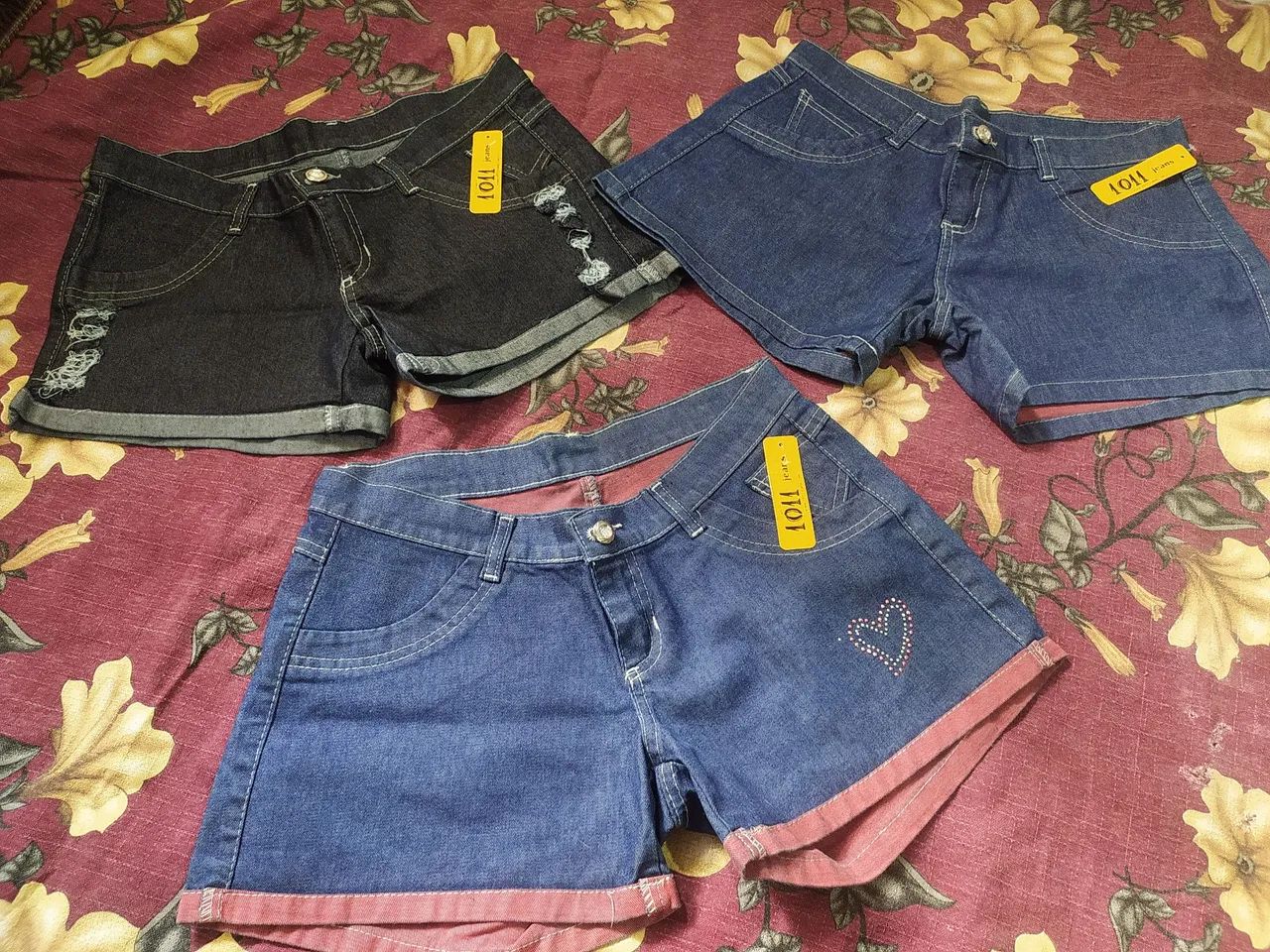 Shorts jeans femininos - Várias cores e modelos - Foto 2