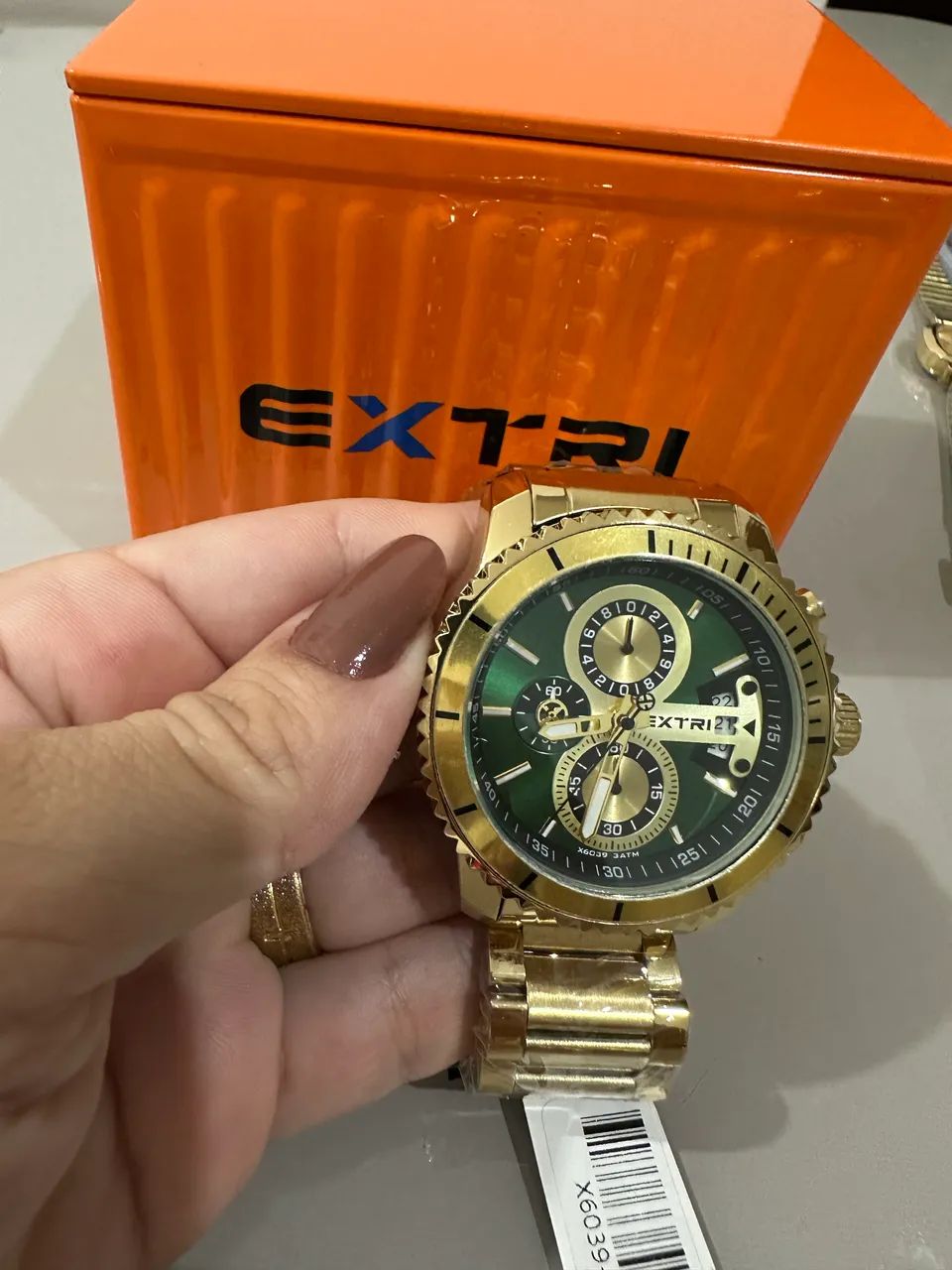 Relogio masculino EXTRI com caixa 
