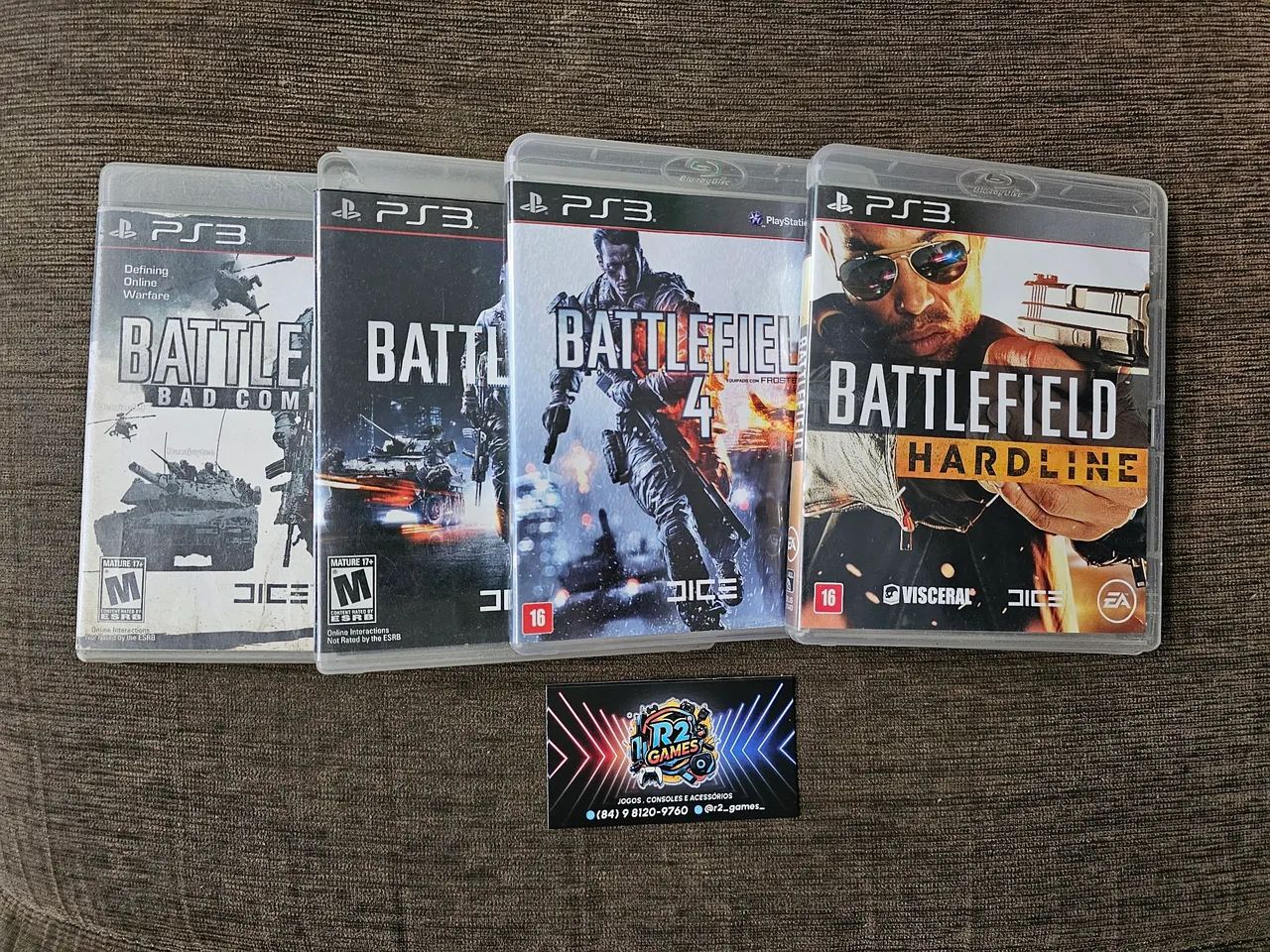 BATTLEFIELD 2 , 3 , 4 E HARDLINE (PS3)