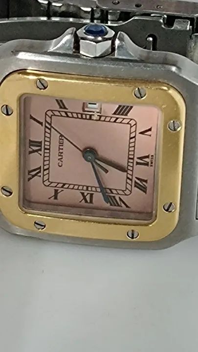Relógio Cartier modelo santos aço e ouro quartsz - Foto 2