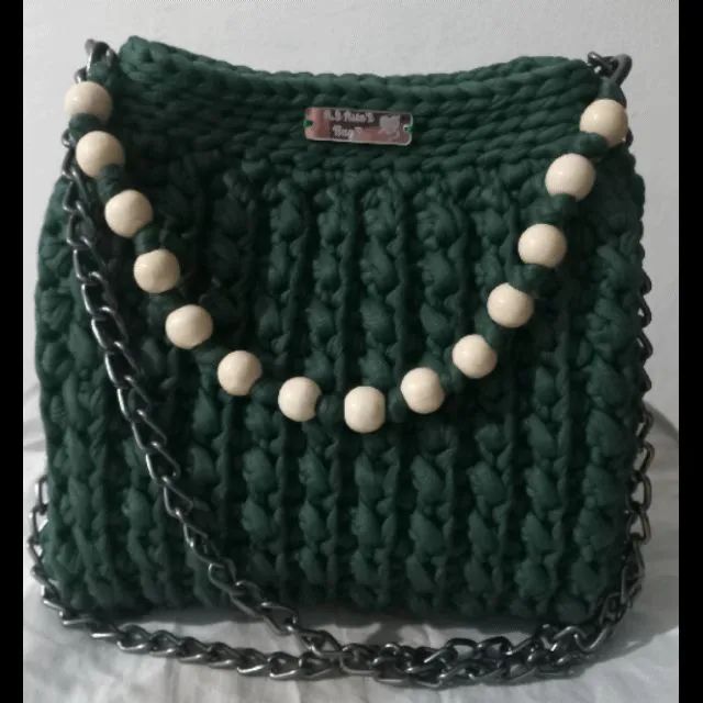 Bolsas de crochê fio de malha. - Foto 2