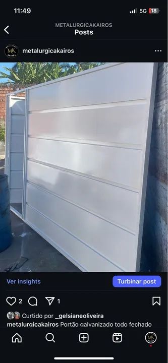 Portão 100% galvanizado com instalação 64842052992770124
