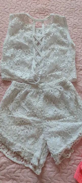 Conjunto renda + 1 Short laise 4a - R$40,00 - Foto 3