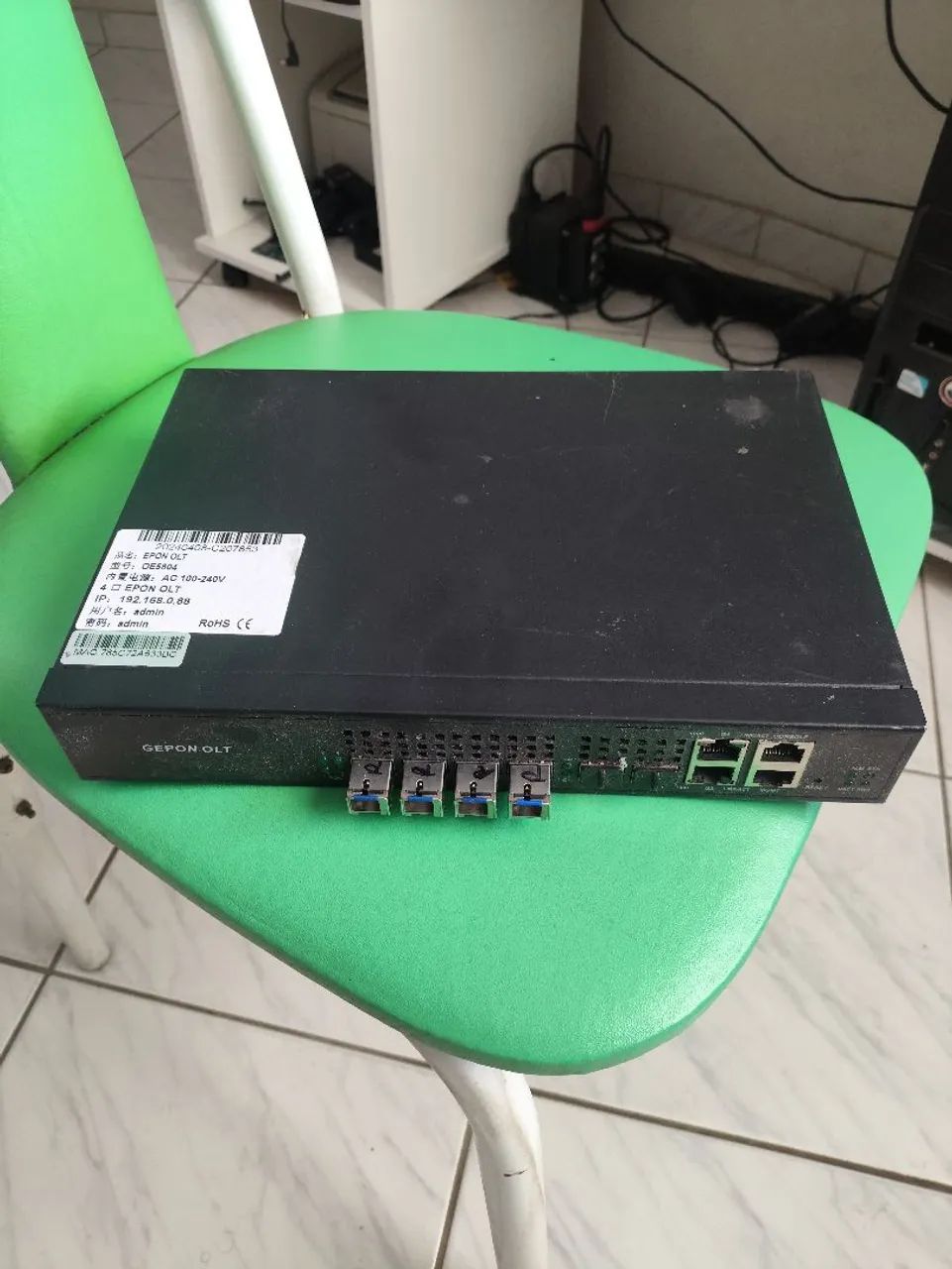 Vende-se 2 OLt HIOSO 4 PON EPON COM GBIC 