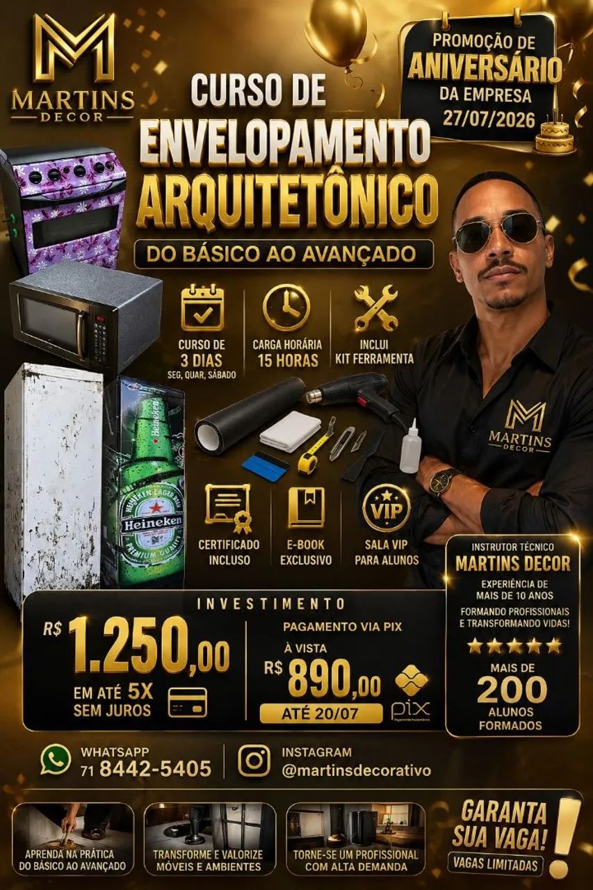 Curso de Envelopamento Decorativo 