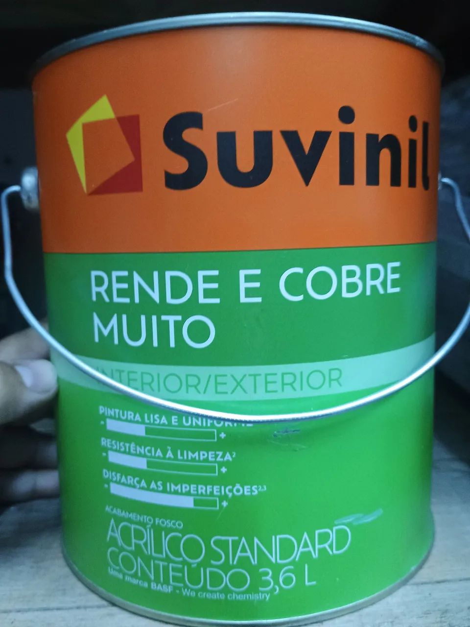 Tinta Suvinil rende e cobre muito galao branco neve