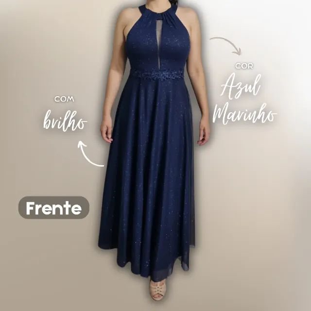 Vestido Longo Azul Marinho