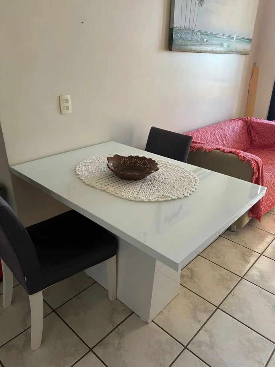 Mesa de Jantar Retangular Luxo com Vidro Laqueado  - Foto 5