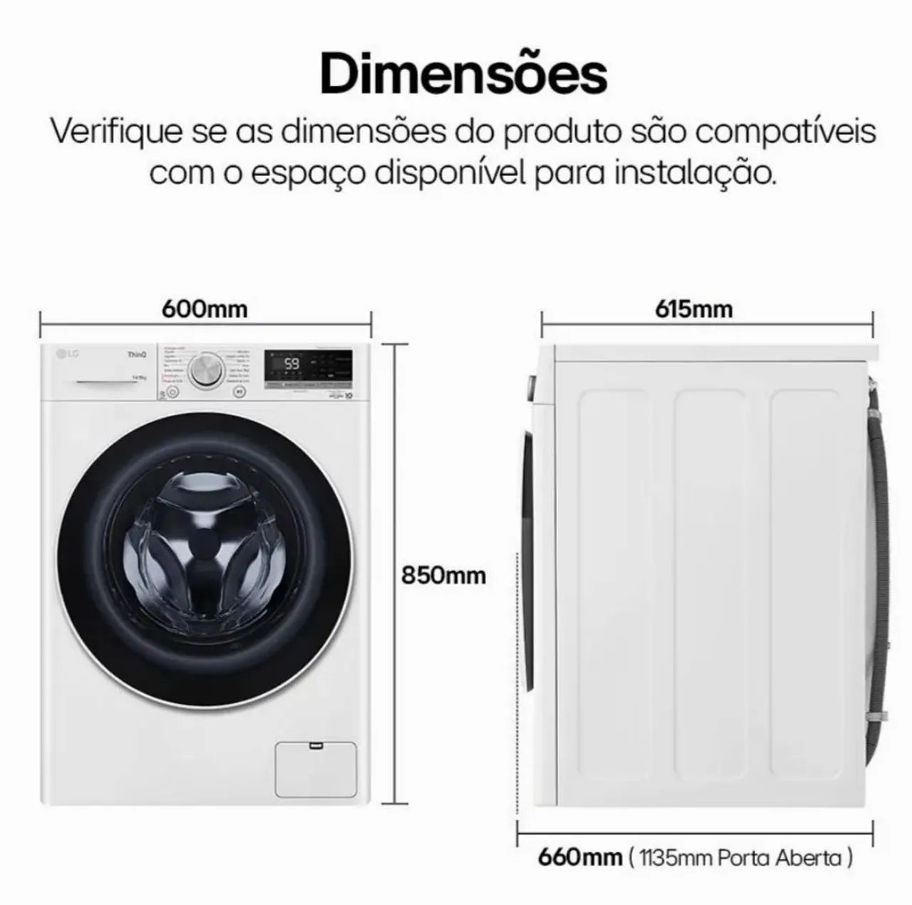 Lava e Seca LG ThinQ VC4 14kg CV5014WC4 - Foto 3