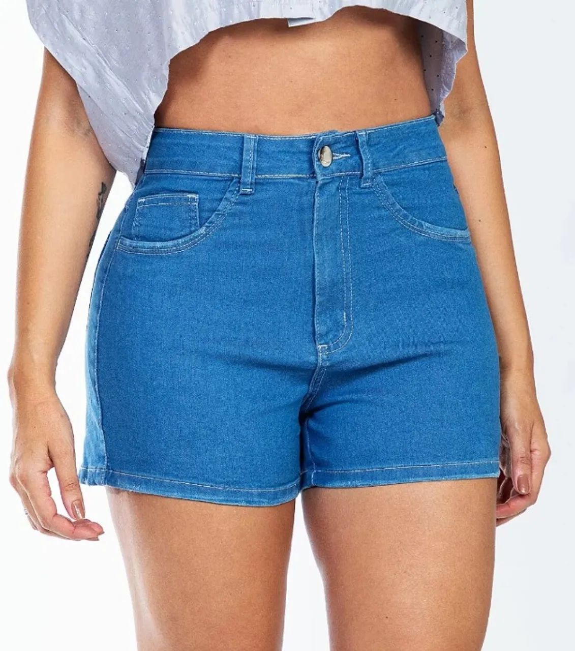 Shorts biotipo azul claro  - Foto 3