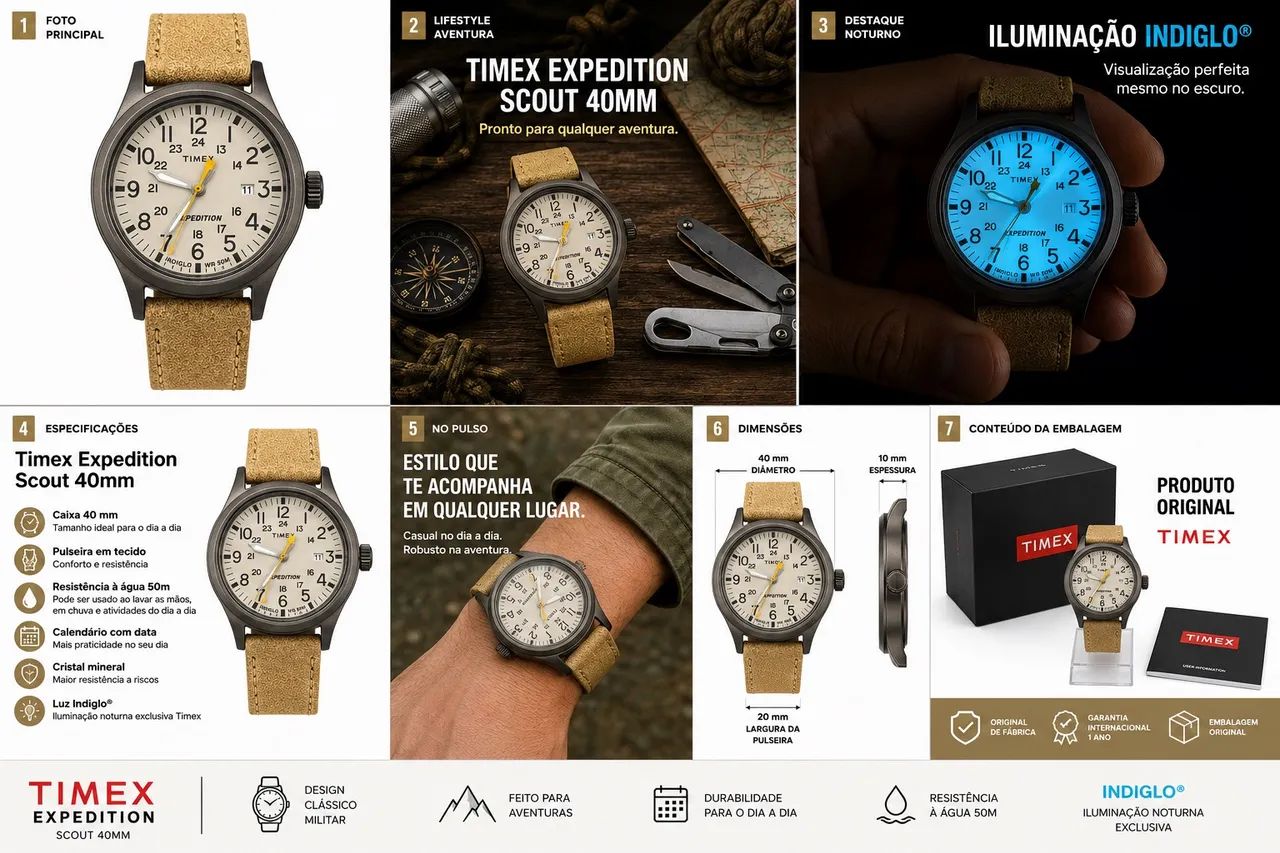 Relógio Timex expedition scout 40mm novo na embalagem  - Foto 4
