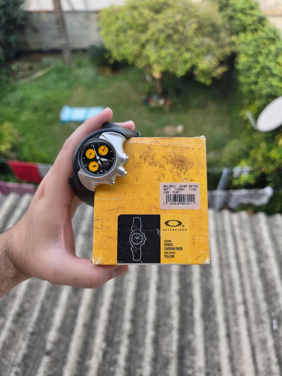 Relogio oakley detonator yellow fullset sem uso