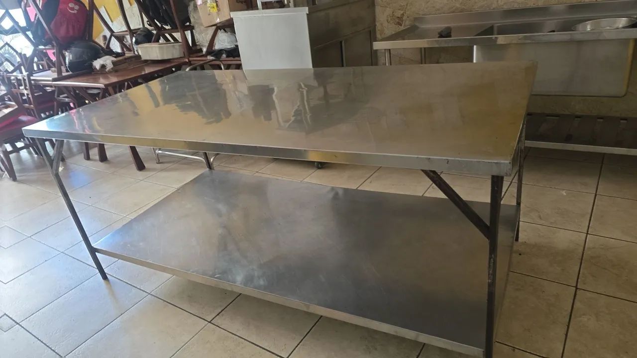 Mesa inox 2m