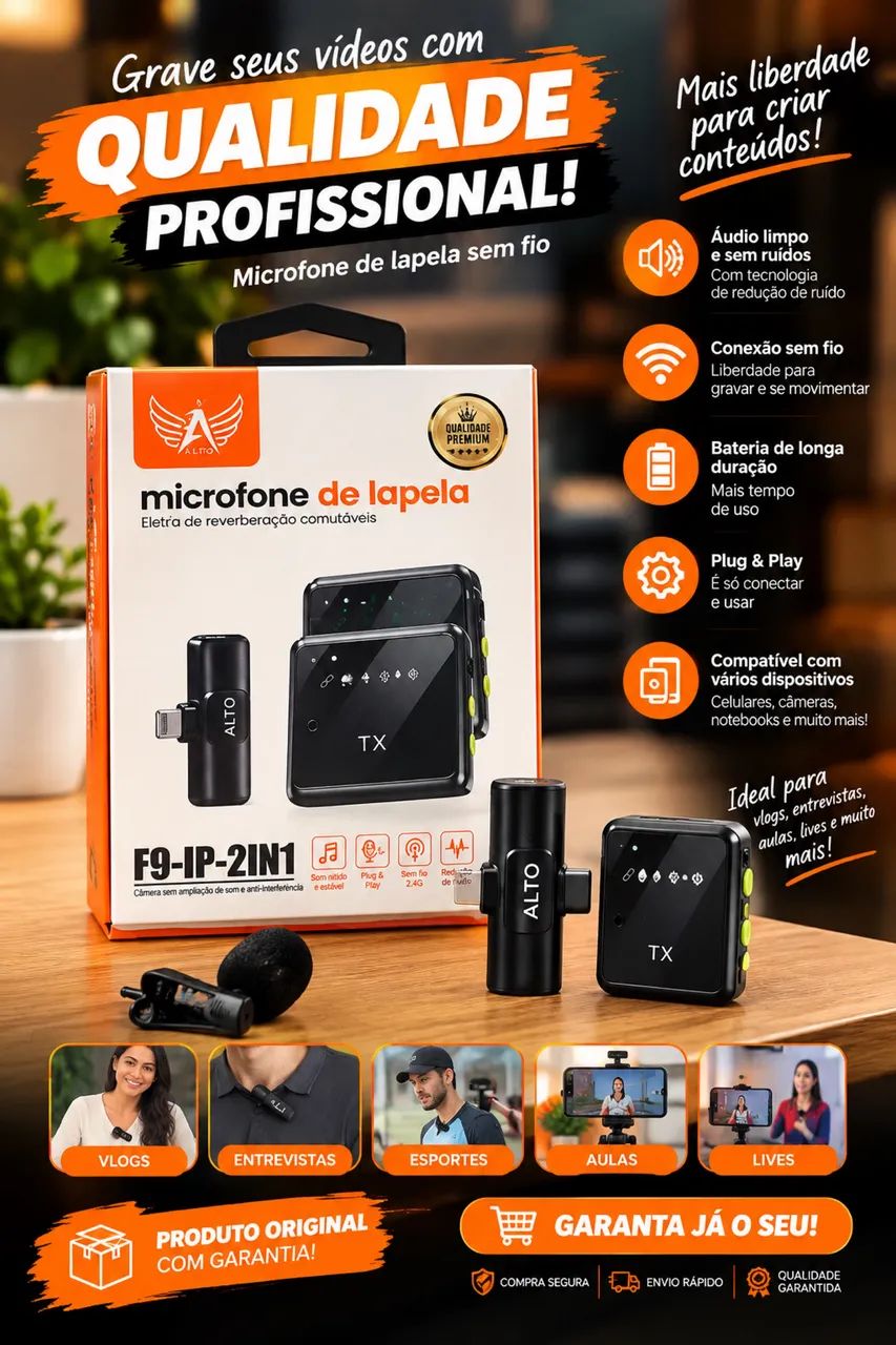 Microfone de Lapela a?Gold 