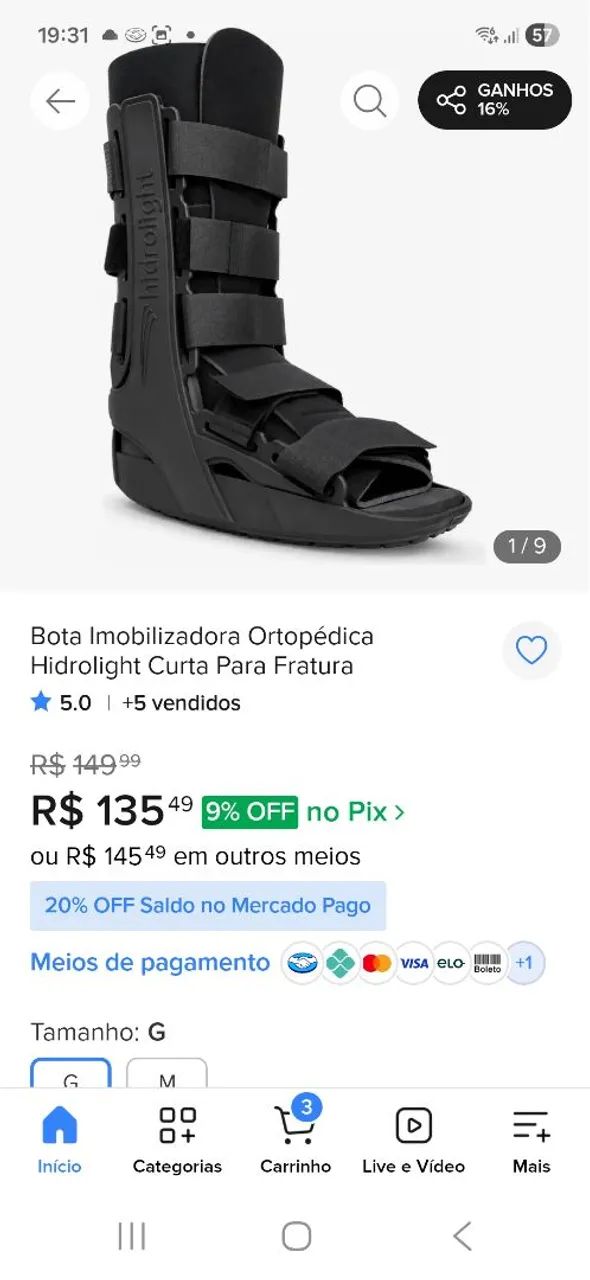 Bota imobilizadora  - Foto 3