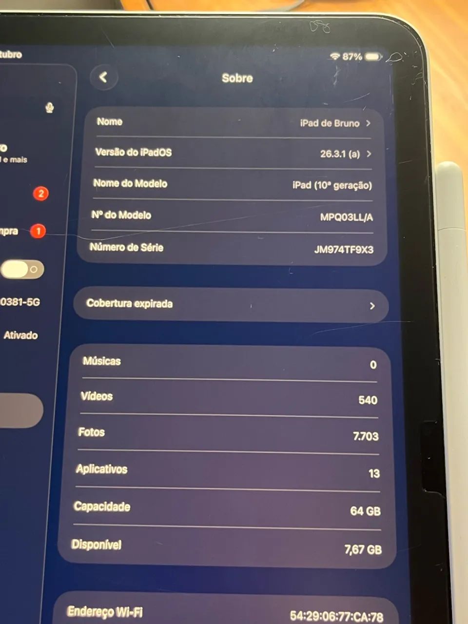 Ipad 10a geração 64gb + APPLE PENCIL USB-C - Foto 2