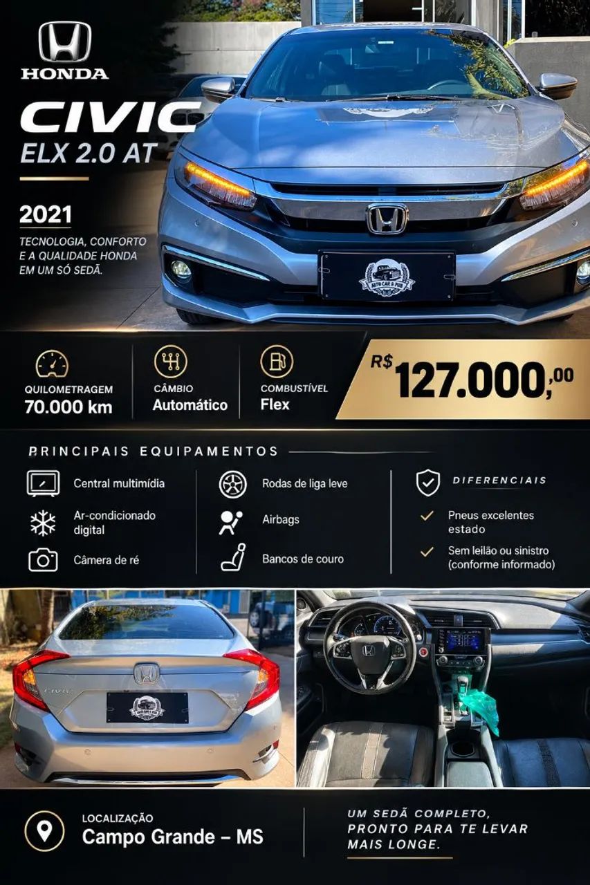 Honda Civic Civic Sedan EXL 2.0 Flex 16V Aut.4p 2021