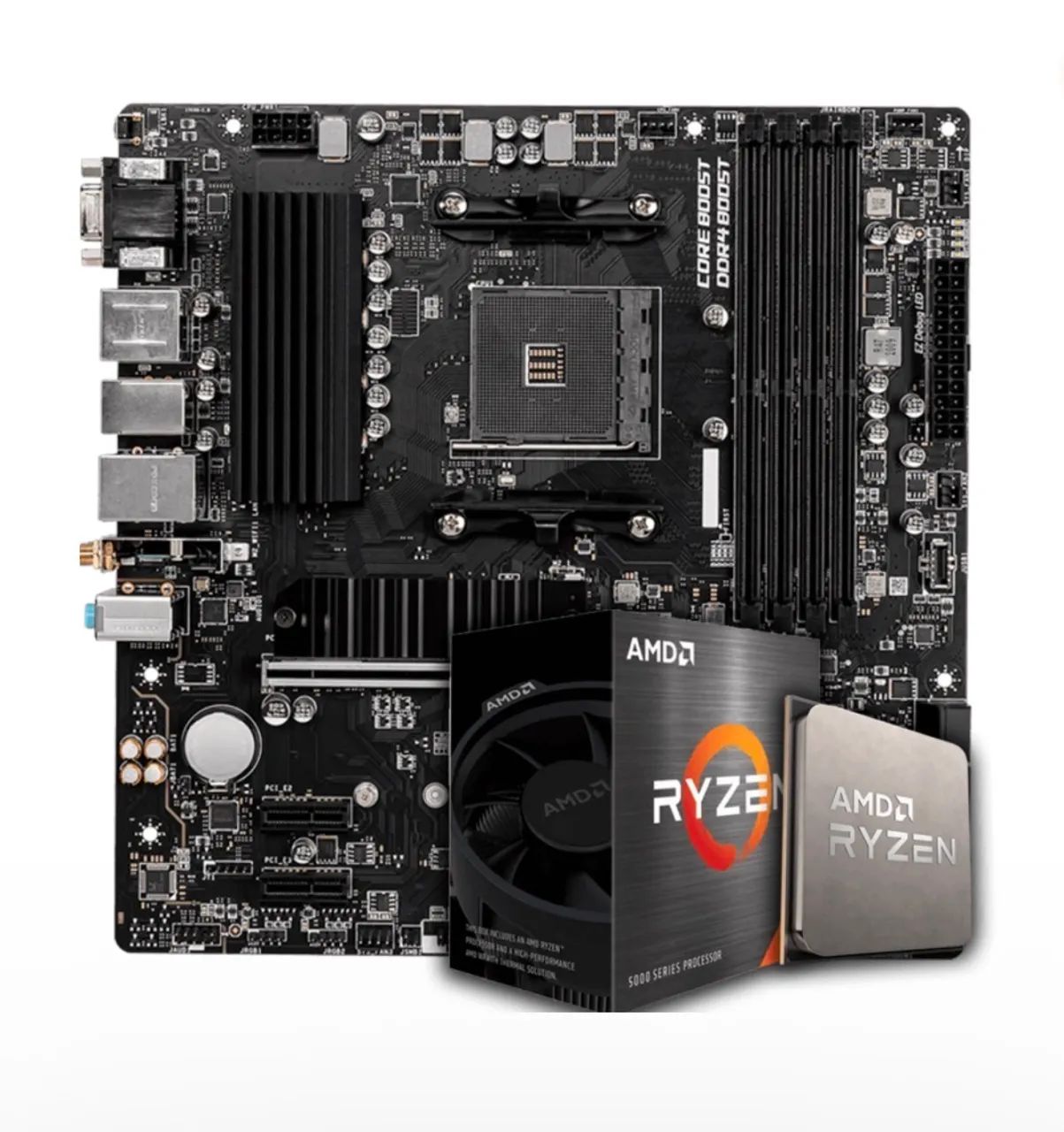 Kit processador + placa mãe. Ryzen 5 5600g, placa mãe a520m ds3h.
