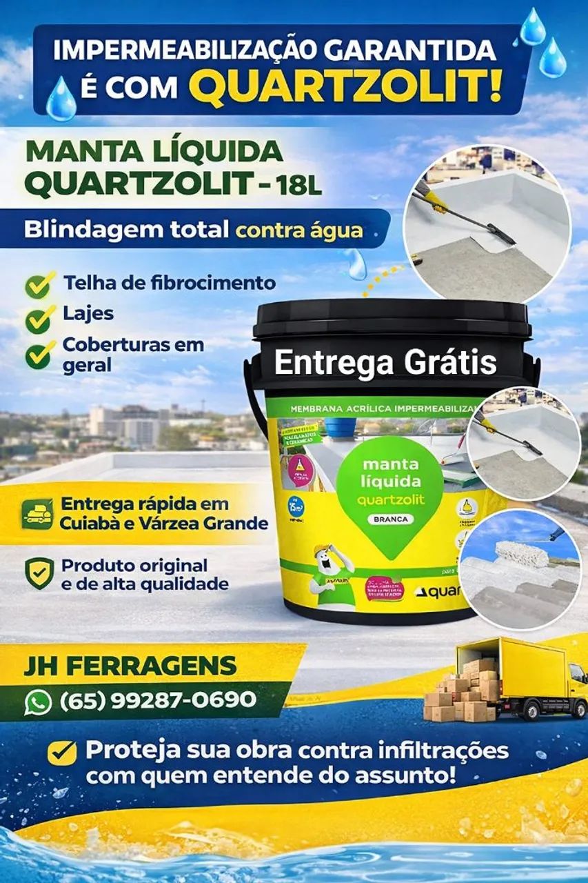 Manta liquida emborrachada Quartzolit 18L