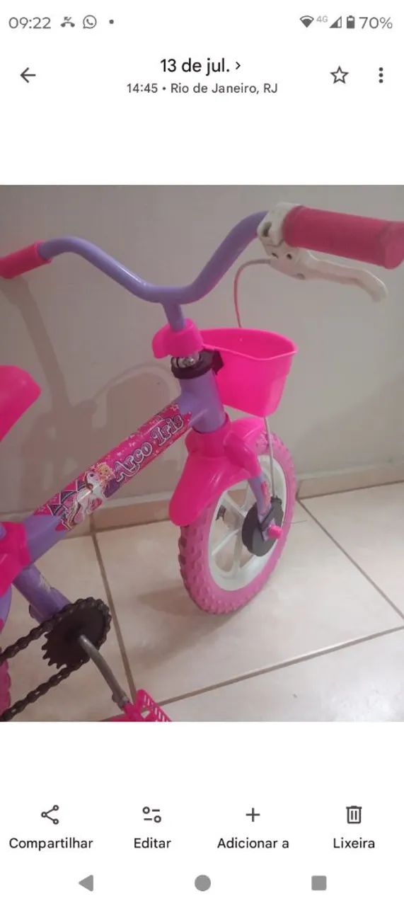 Bicicleta aro 12 feminina  - Foto 3