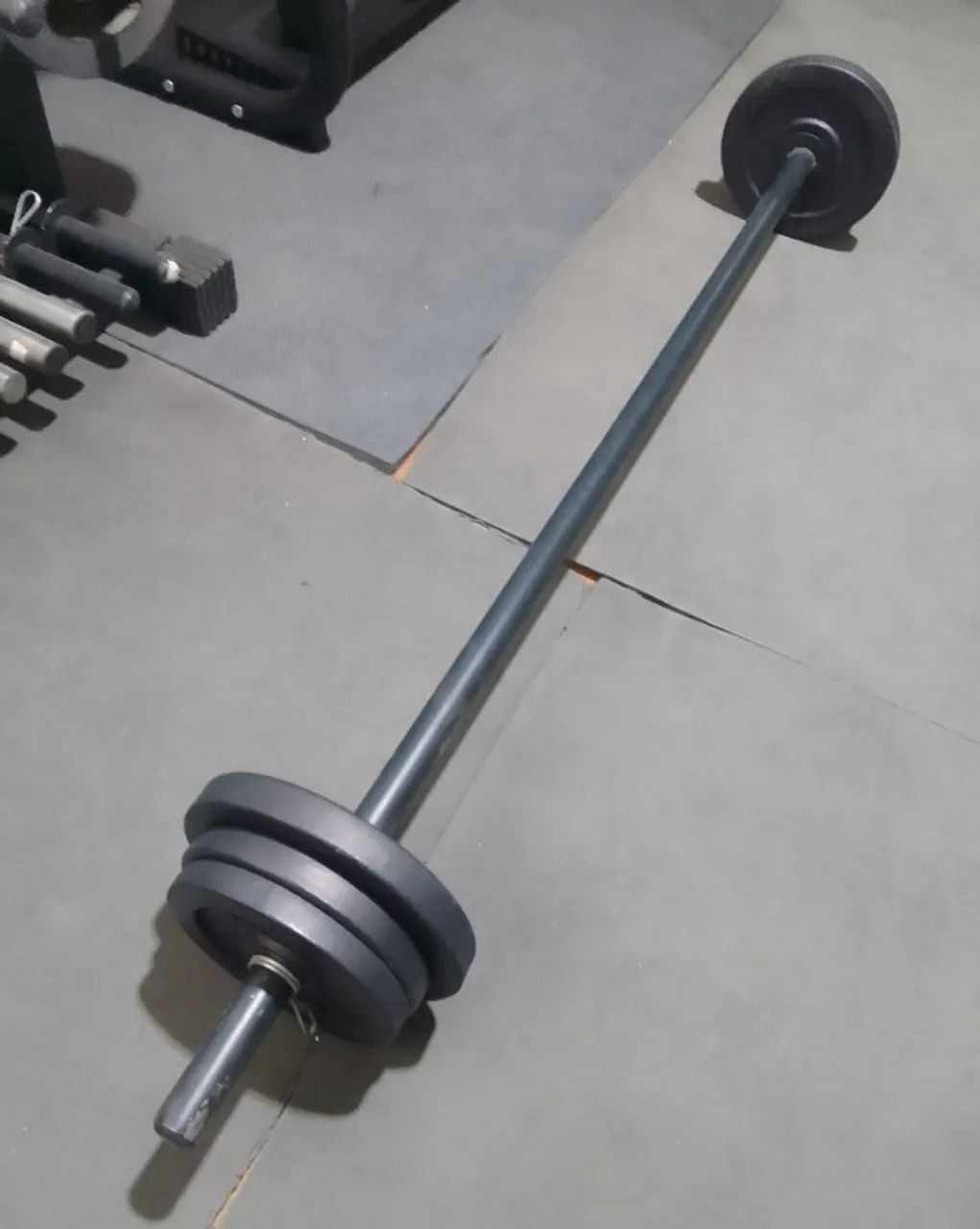 Barra Biceps 1,20cm + 20kg Ferro