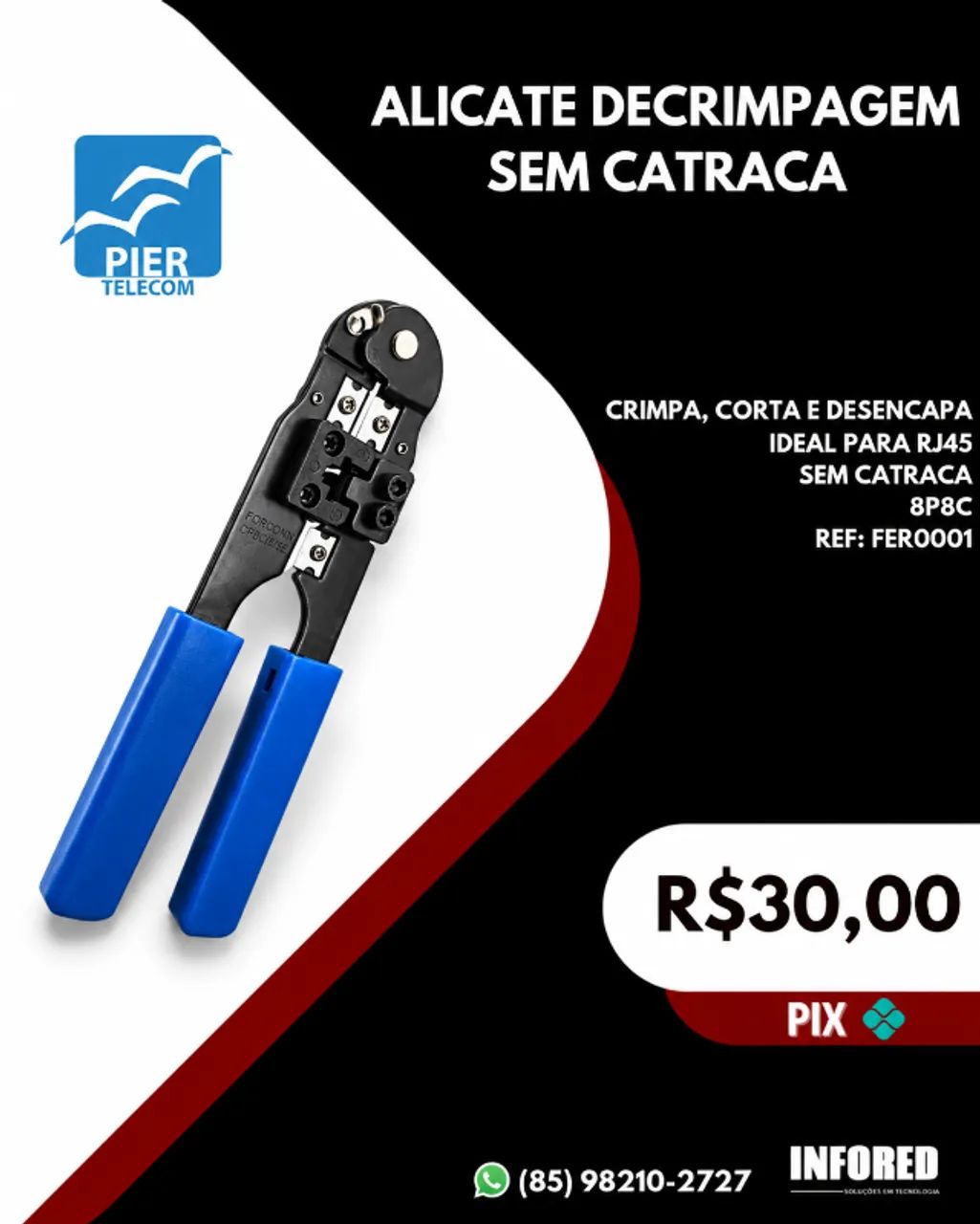 Alicates de Crimpagem RJ45 - Foto 2