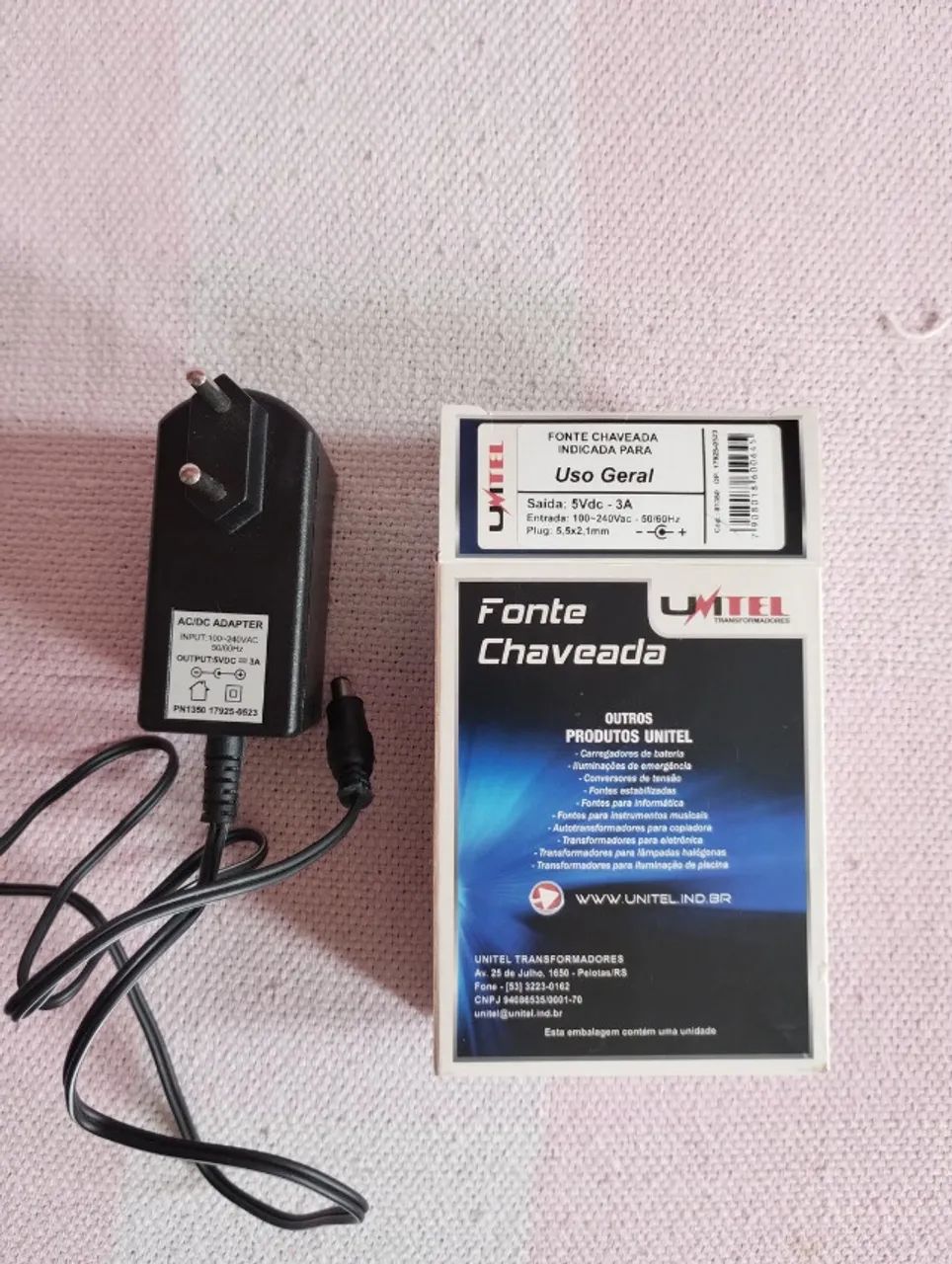 Fonte 5V, 3A, Bivolt Automático 110/220V, Chaveada, Entrega Grátis em Vila Velha