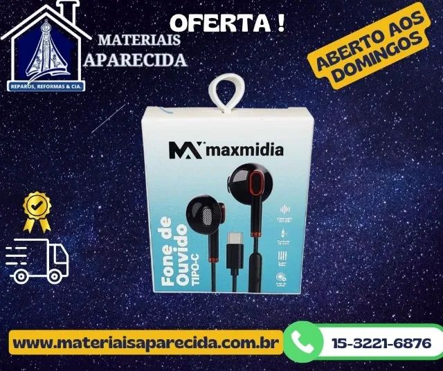 Fone de Ouvido Tipo C MAX- F908C 