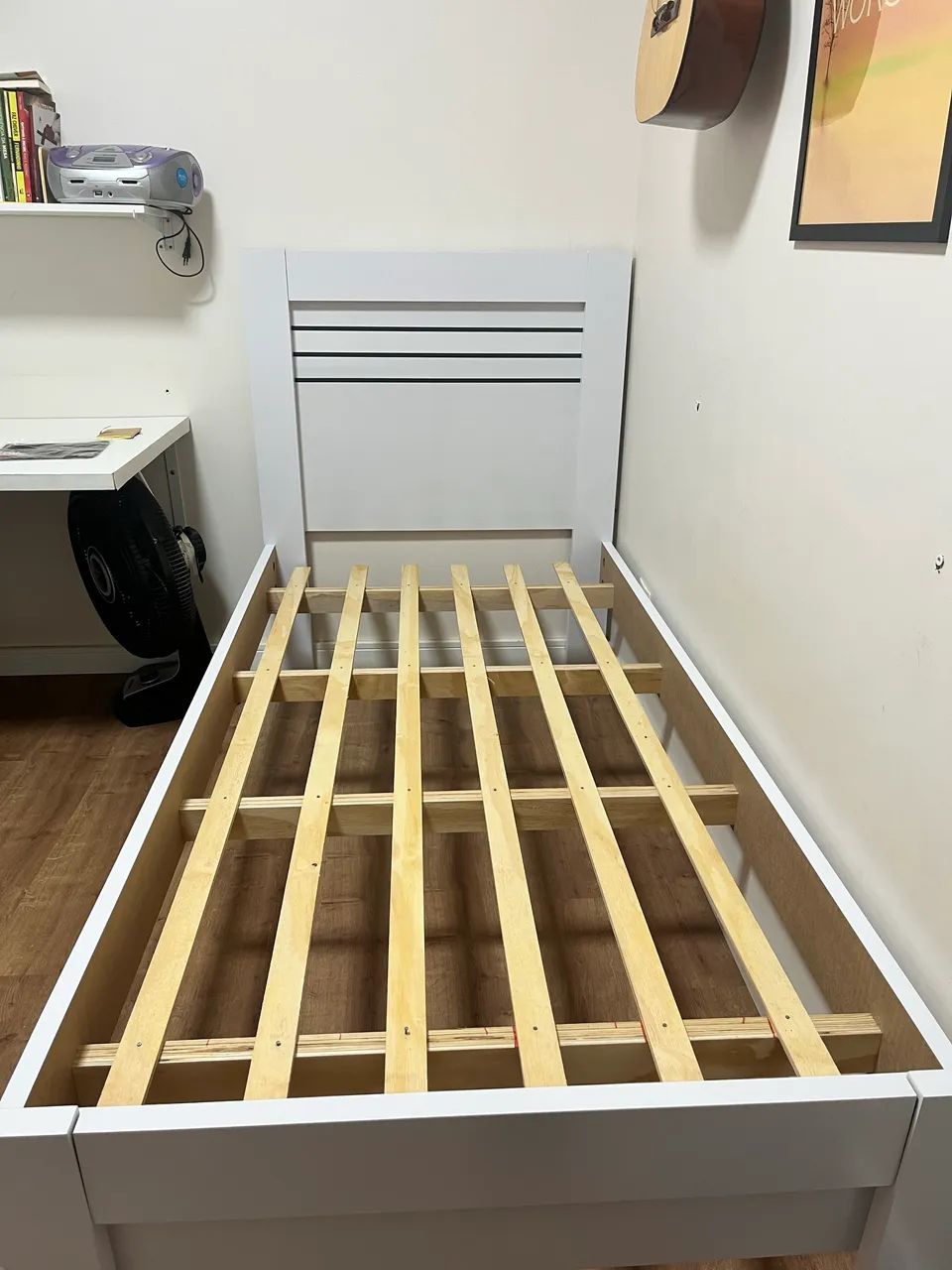 Cama de Solteiro em MDF Branca | Ótimo Estado - Foto 3