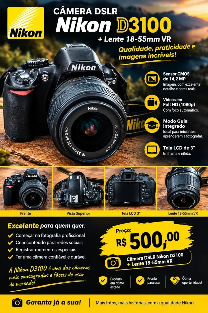 Câmera Nikon  - Foto 4