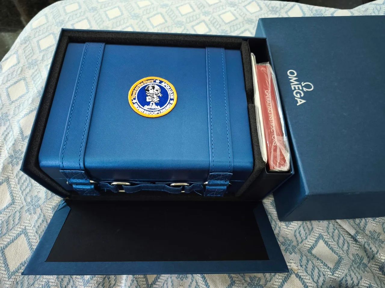 Omega Speedmaster Snoopy - Maleta luxo azul