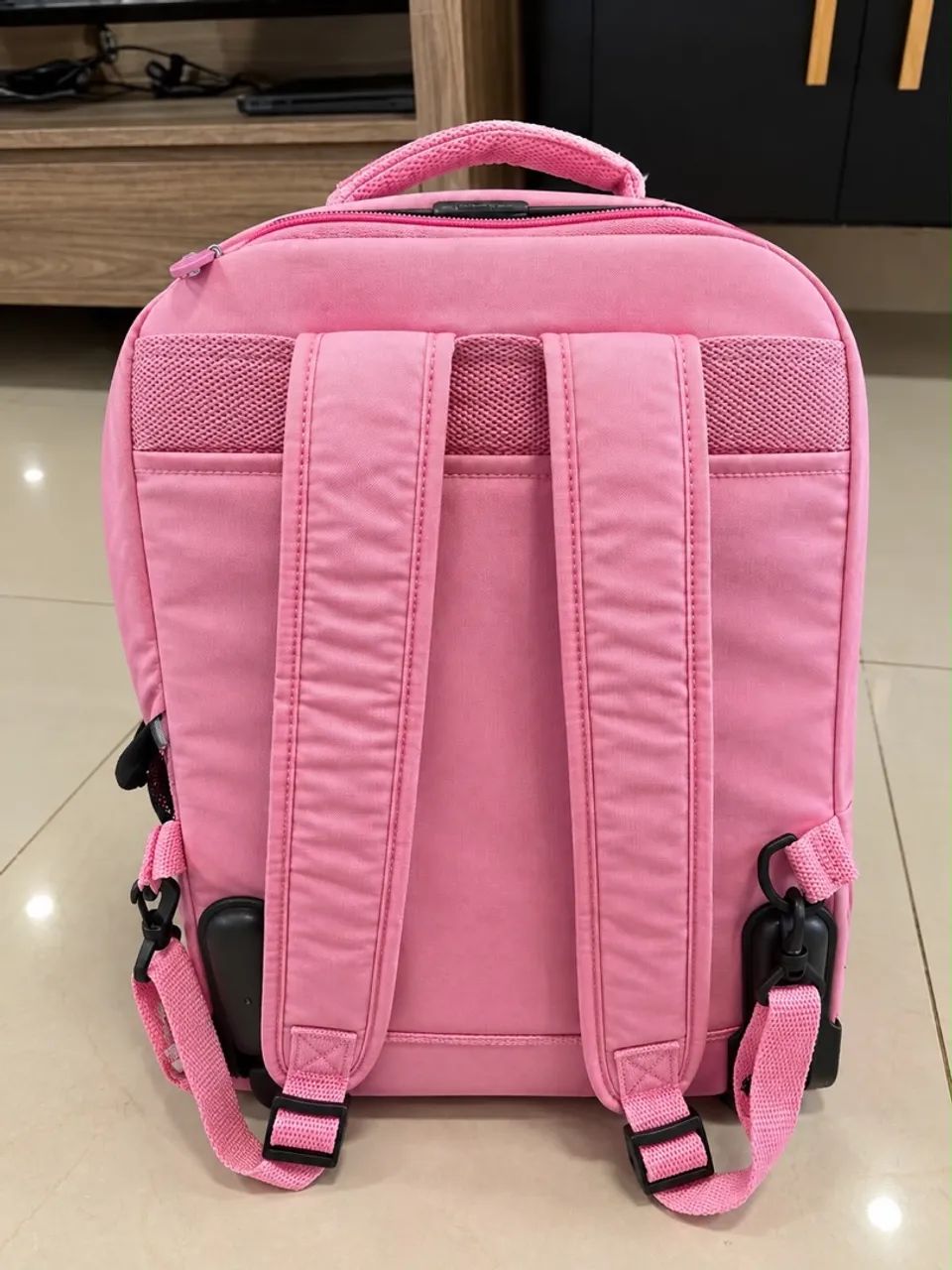 mochila kipling rosa de rodinha - Foto 2