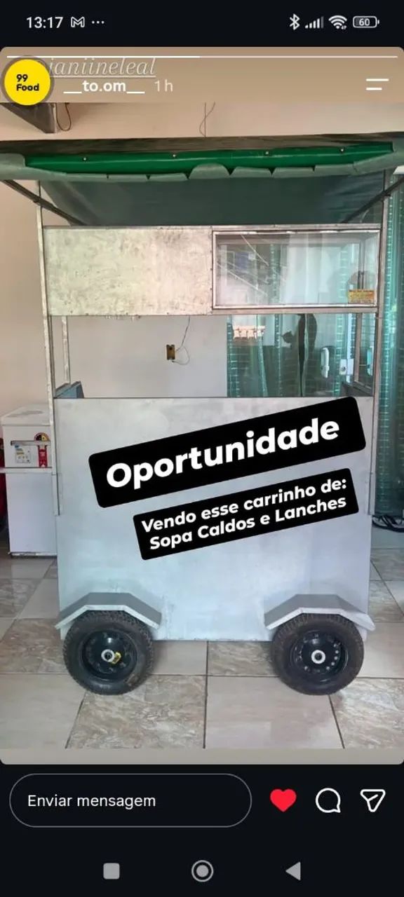 Vendo Carrinho de Caldos e Lanches