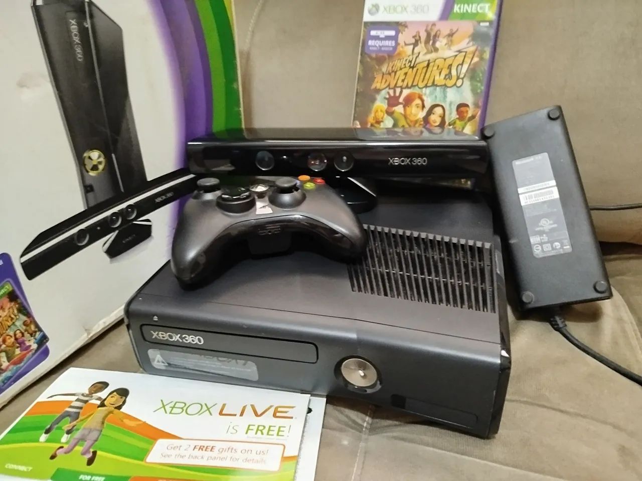 Xbox 360 com Kinect + jogos