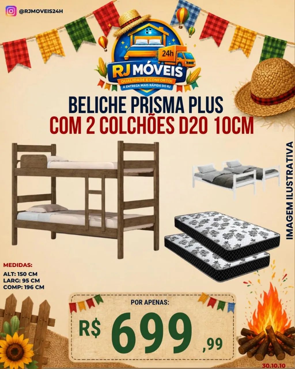 Beliche + colchão 